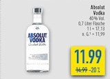 Vodka Angebote von Absolut bei diska Hof für 11,99 €