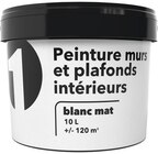 Peinture blanche murs et plafonds mat 10 L en promo chez Brico Dépôt Vierzon à 10,90 €