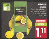 Zitronen Angebote von EDEKA Bio bei E center Chemnitz für 1,11 €