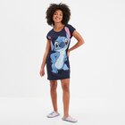 Chemise de nuit manches courtes Stitch bleu marine femme dans le catalogue La Halle