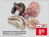 Hausmacher Spezialitäten: Leberwurst Angebote bei Marktkauf Rottenburg für 0,99 €