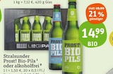 Prost! Bio-Pils oder alkoholfrei im Angebot bei tegut in Sondershausen Prost! Bio-Pils oder alkoholfrei Angebote von Stralsunder bei tegut Sondershausen für 14,99 €