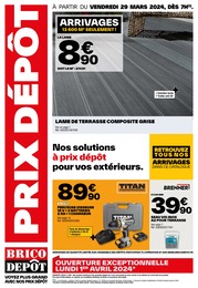Prospectus Brico Dépôt à Vaujours, "PRIX DÉPÔT", 24 pages, 29/03/2024 - 11/04/2024
