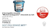 L'incroyable mousse chocolat au lait - Michel & Augustin dans le catalogue Monoprix
