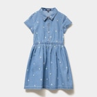 Robe en jean brodée coton longueur genou denim double stone fille dans le catalogue La Halle