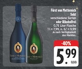 Sekt Alkoholfrei im Angebot bei EDEKA in Plauen Sekt Alkoholfrei Angebote von Fürst von Metternich bei EDEKA Plauen für 5,99 €