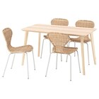 Tisch und 4 Stühle Eschenfurnier/Rattan weiß Angebote von LISABO / ÄLVSTA bei IKEA Ahlen für 428,96 €