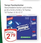 Taschentücher bei GLOBUS im Plattling Prospekt für 2,79 €