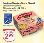 Thunfischfilets in Olivenöl im Angebot bei GLOBUS in Plauen Thunfischfilets in Olivenöl Angebote von Saupiquet bei GLOBUS Plauen für 2,99 €