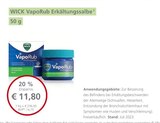 VapoRub Erkältungssalbe bei LINDA Premiumapotheke im Alzenau Prospekt für 11,80 €