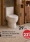 Meuble réserve et dérouleur de papier WC - Maxi Bazar Meuble réserve et dérouleur de papier WC à 23,99 € dans le catalogue Maxi Bazar