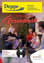 Aktueller Sanitätshaus Deppe GmbH Sanitätshaus Prospekt in Bad Gandersheim und Umgebung, "Schenken Sie Gesundheit!" mit 6 Seiten, 13.11.2024 - 31.01.2025