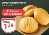 Aktuelle Wecker Angebote bei GLOBUS in Mannheim Aktuelles Weizenbrötchen Angebot bei GLOBUS in Mannheim ab 1,39 €