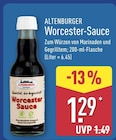 Worcester-Sauce für 1,29 € bei ALDI Nord im Angebot Worcester-Sauce im aktuellen ALDI Nord Prospekt