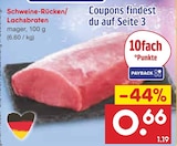 Netto Marken-Discount Hof - Schweine-Rücken Angebot im Prospekt Schweine-Rücken bei Netto Marken-Discount im Hof Prospekt für 0,66 €