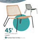 Promo Fauteuil bas cordea à 45,00 € dans le catalogue Mr.Bricolage à Castres