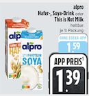 Alpro im E xpress Prospekt Hafer-Drink von alpro im aktuellen E xpress Prospekt für 1,39 €
