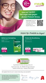 Aktueller mea - meine apotheke Apotheken Prospekt in Ehingen und Umgebung, "Unsere August-Angebote" mit 4 Seiten, 01.08.2025 - 31.08.2025