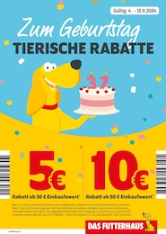 Aktueller Das Futterhaus Zoohandlung Prospekt für Lemgo: TIERISCHE RABATTE mit 2} Seiten, 04.11.2024 - 12.11.2024