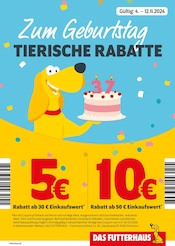 Aktueller Das Futterhaus Zoohandlung Prospekt in Rheine und Umgebung, "TIERISCHE RABATTE" mit 2 Seiten, 04.11.2024 - 12.11.2024