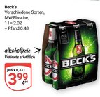 Beck's Angebote von Beck's bei GLOBUS Saarlouis für 3,99 €