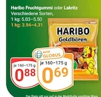 Fruchtgummi im Angebot bei GLOBUS in Herne Fruchtgummi Angebote von Haribo bei GLOBUS Herne für 0,69 €