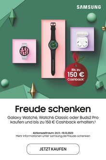 Aktueller Samsung Prospekt "Freude schenken" Seite 1 von 6 Seiten für Nienburg