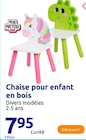 Chaise pour enfant en bois à Action dans Castets-en-Dorthe