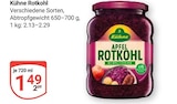 Rotkohl im Angebot bei GLOBUS in Altenburg Rotkohl Angebote von Kühne bei GLOBUS Altenburg für 1,49 €