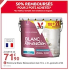 Promo Peinture Blanc Rénovation mat 10 L + 2 L gratuits à 71,90 € dans le catalogue Mr.Bricolage à Masny