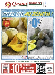 Catalogue Casino Supermarchés à Grenoble, avec 20 pages Prospectus Casino Supermarchés à Grenoble, "Votre été au zénith !", 20 pages, 27/06/2022 - 10/07/2022