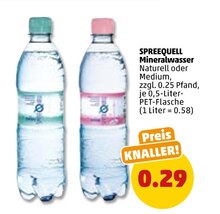 Wasser von SPREEQUELL im aktuellen Penny-Markt Prospekt für 0.29€