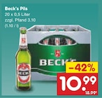 Pils im Angebot bei Netto Marken-Discount in Voerde Pils Angebote von Beck's bei Netto Marken-Discount Voerde für 10,99 €
