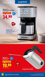 Prix et réduction Cafetière Filtre dans le prospectus Lidl en cours Offre Cafetière Filtre dans le catalogue Lidl du moment à la page 74