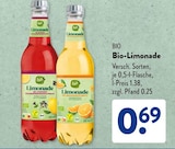 Bio-Limonade von Bio für 0,69 € bei ALDI SÜD im Angebot Bio-Limonade von Bio im aktuellen ALDI SÜD Prospekt