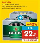 Pils im Angebot bei Netto Marken-Discount in Kerpen Pils Angebote von Beck's bei Netto Marken-Discount Kerpen für 18,99 €