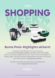 Vorwerk Prospekt für Bayreuth mit 1 Seite Vorwerk Prospekt für Bayreuth: "Shopping Week %", 1 Seite, 06.10.2025 - 12.10.2025