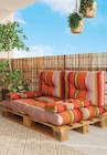 Coussin d’assise palette Baya rayures terracotta dans le catalogue Castorama