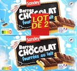 Barre chocolat fourrée au lait - SONDEY - Lidl à Franconville Barre chocolat fourrée au lait - SONDEY en promo chez Lidl Franconville à 2,39 €