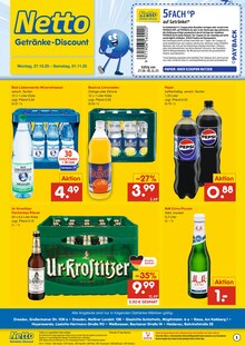 Cola im Netto Marken-Discount Prospekt "DER ORT, AN DEM DU IMMER AUSGEZEICHNETE PREISE FINDEST." mit 2 Seiten (Dresden)