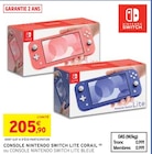Console Lite Corail ou Console Lite Bleue - Nintendo Switch - Intermarché à Aubagne Console Lite Corail ou Console Lite Bleue - Nintendo Switch en promo chez Intermarché Aubagne à 205,90 €