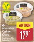 Cashew-Creme Angebote von WONNEMEYER bei ALDI Nord Pirna für 1,79 €