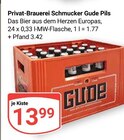 Gude Pils Angebote von Privat-Brauerei Schmucker bei GLOBUS Oberursel für 13,99 €
