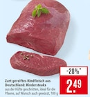 Zart gereiftes Rindfleisch aus Deutschland: Rindersteaks im Angebot bei Marktkauf in Rottenburg Zart gereiftes Rindfleisch aus Deutschland: Rindersteaks Angebote bei Marktkauf Rottenburg für 2,49 €