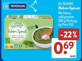 Rahm-Spinat von All Seasons im aktuellen ALDI SÜD Prospekt für 0,69 €