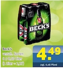 Beck's Angebote bei Getränke Arena Witten für 4,49 €