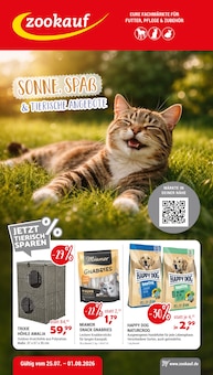 Zookauf Prospekt der KW 30 "Sonne, Spaß und tierische Angebote" Aktueller Zookauf Prospekt "Sonne, Spaß und tierische Angebote" Seite 1 von 8 Seiten