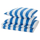 Bettwäsche-Set, 3-teilig blau/weiß/gestreift 240x220/80x80 cm Angebote von SLÅNHÖSTMAL bei IKEA Monheim für 19,99 €