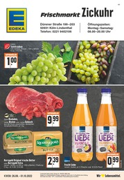 EDEKA Prospekt für Köln mit 24 Seiten EDEKA Prospekt für Köln: "Aktuelle Angebote", 24 Seiten, 26.09.2022 - 01.10.2022