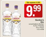 Gordon’s Gin Angebote bei WEZ Minden für 9,99 €